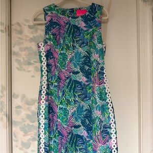Lilly Pulitzer Pink and Green Shift Dress